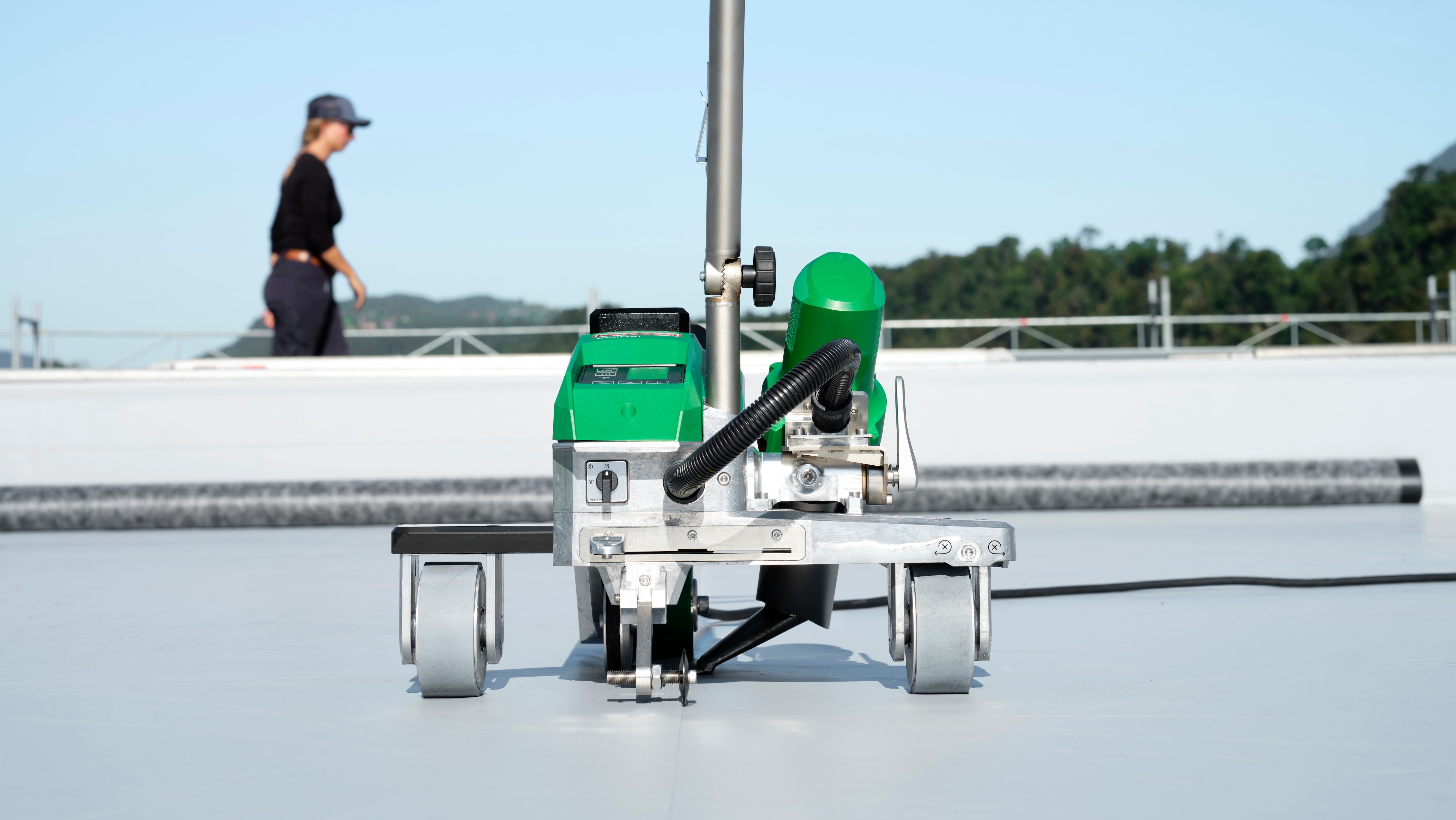 Leister VARIMAT 500 on a roof