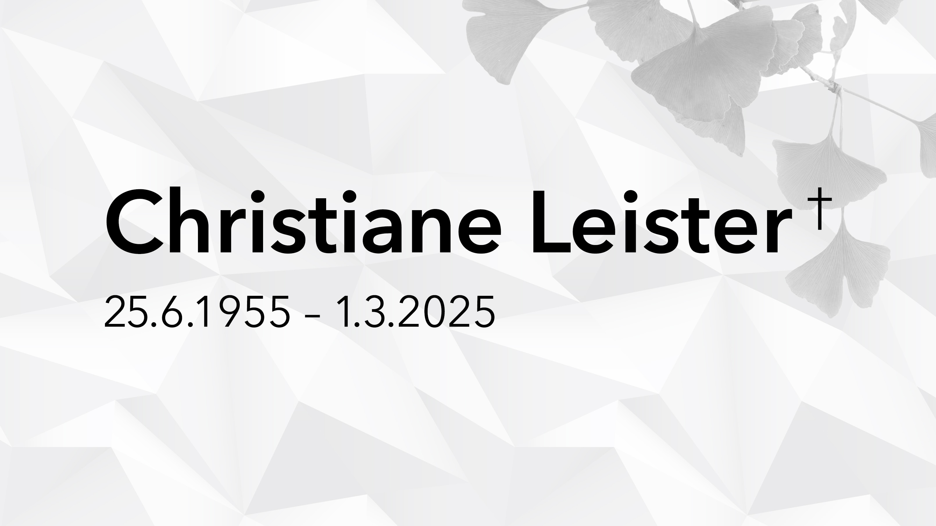 Christiane Leister Passing
