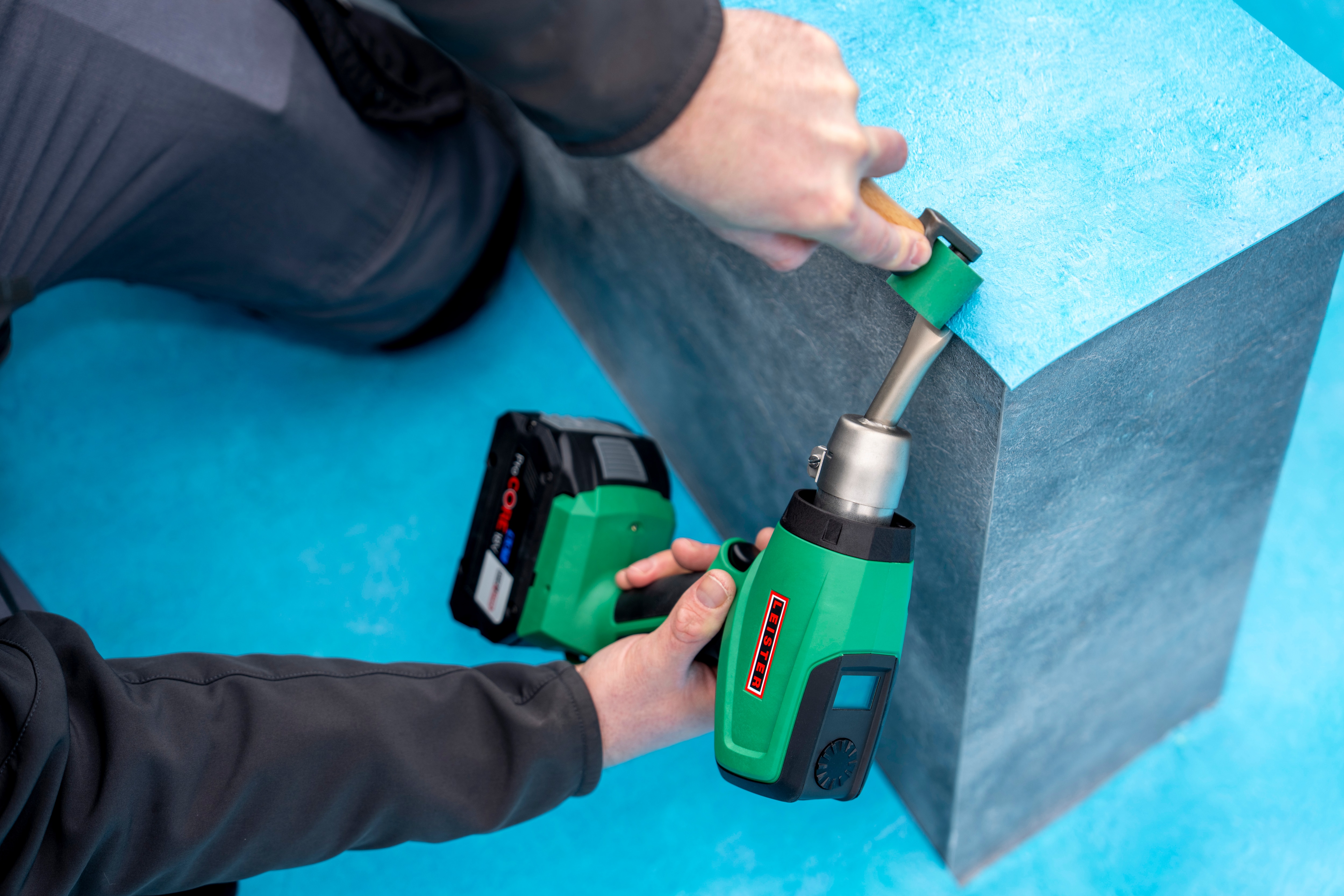 Children’s pool waterproofing with Leister and Renolit