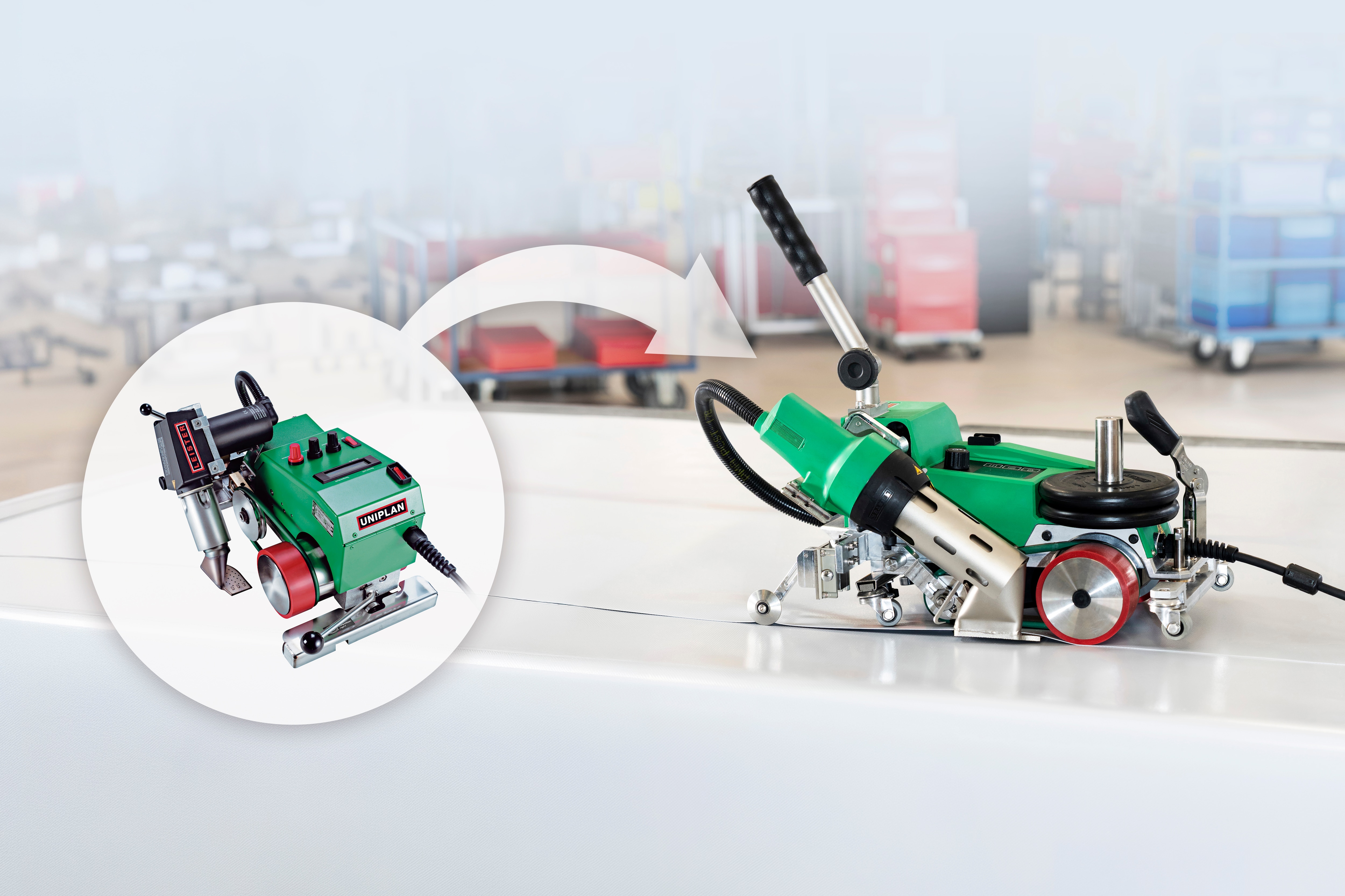 Immagine promozionale dell'offerta "UNIPLAN E Trade-In Power Deal" con le ultime macchine UNIPLAN 310 e 510.