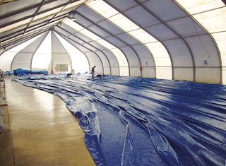 Telone Da Campeggio NVA In Cotone 175x175 Cm | Telo Impermeabile Per Tenda | Espandibile, Usato